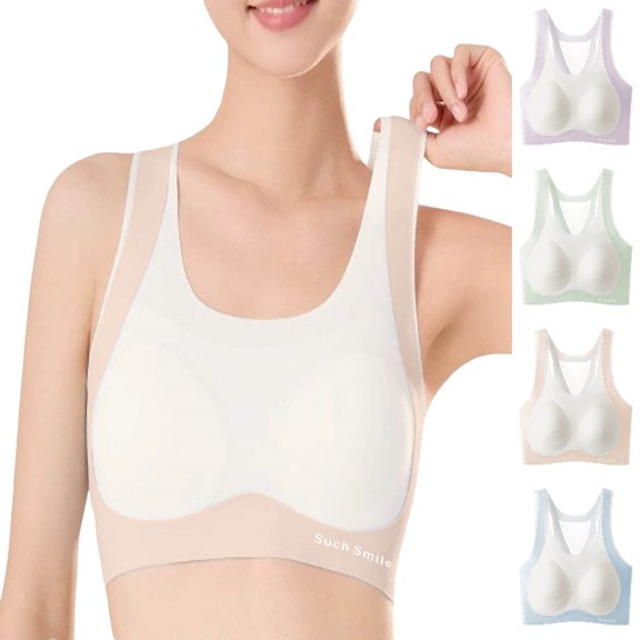 HXWCHs Girls Seamless Comfort Bras Breathable Soft Everyday Wear Solid Color No Padding Support Cami Bralette Size: 12-15 Years Light Pink