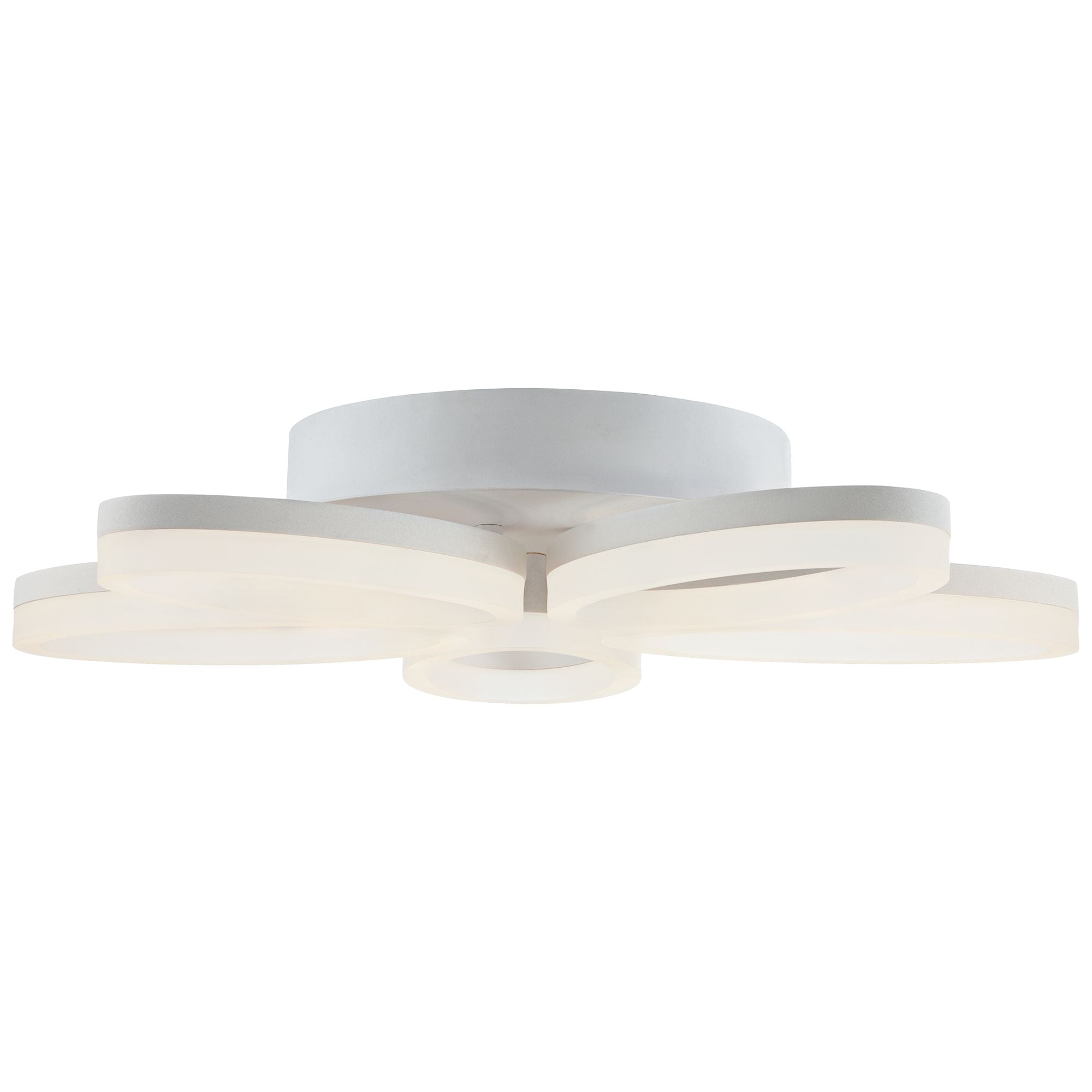 Possini Euro Design Modern Ceiling Light Flush Mount Fixture 21 1/2" Wide Frosted LED Dimmable White Oval Bloom Shade for Bedroom Kitchen Living Room