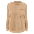 thumbnail image 4 of Gkeoshab Sweatshirt For Women Women's Washed Cotton Oversized Crewneck Sweatshirt, Ultra-Soft Vintage Pullover with Dropped Shoulders for a Relaxed and Cozy Loungewear Essential. Yellow XL, 4 of 5