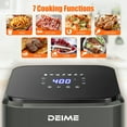 thumbnail image 5 of DEIME Air Fryer 4.2 QT Oilless Hot AirFryer 1200W Healthy Cooker Small Oven with 7 Presets, Digital LCD Touch Screen, Visual Cooking Window, 5 of 7
