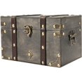 thumbnail image 5 of Caja de almacenamiento con cerradura de madera de estilo europeo, Caja de almacenamiento para el hogar, Decoración de caja de madera, Accesorio de evacuación de habitación B, 5 of 5