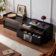 thumbnail image 2 of Mirod Modern TV Stand with Ample Storage,4 Drawer Design with Tempered Glass ,Built-in Charging Ports and Ambient LED Lighting ,Versatile for Any Decor Style, 2 of 10