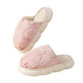 thumbnail image 1 of Zapatillas de casa peludas para mujer, zapatos de dormitorio de felpa cálidos para interiores y exteriores, 1 of 5