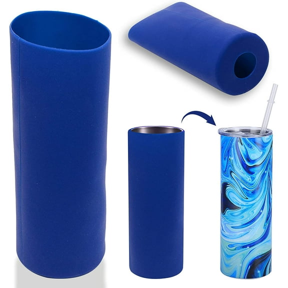 2PCS Unseamed Silicone Wrap for Sublimation Tumblers 20oz Reusable Silicone Sublimation Sleeve Mug Clamp Sleeve Fixture DIY