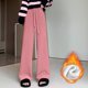 thumbnail image 3 of Gibobby pantalones mujer Pantalones de pierna ancha para mujer, cintura alta elástica en la espalda, pantalones de trabajo de negocios, pantalones largos casuales (Rosa, XL), 3 of 5
