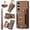 Brown, variant on for Samsung Galaxy S26 5G Phone Case Wallet with Card Holder,PU Leather Flip Folio Case,RFID Blocking Ring Holder Kickstand Wrist Strap Magnetic Protective Women Men Cover,Purple,For Galaxy S26 5G