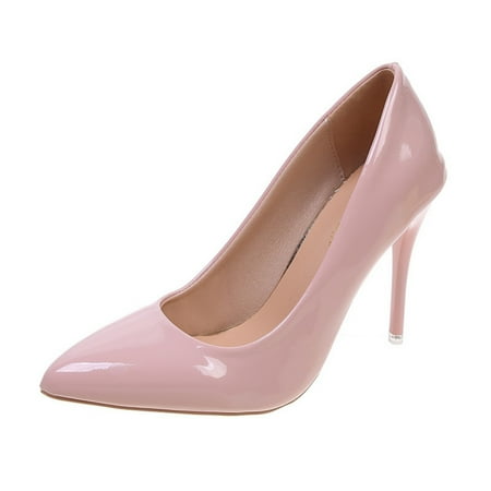 Womens High Heel Closed Toe Pumps Pointed Toe Heels Shoes Slip On Classic Office Dress Pumps
