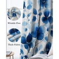 thumbnail image 3 of Blue Flowers Blackout Curtains for Bedroom Living Room Darkening Curtains 84 Inch Length 2 Panels Set Spring Botanical Blossom Motif Window Curtain Insulated Window Treatment Grommet Drapes 42"x84", 3 of 9