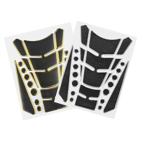 Worgeous 2pcs Motorcycle Tank Stickers Gas Tank Cap Decals Self Adhesive 3d Tank Pad Protector Motorcycle Stickers Decor
