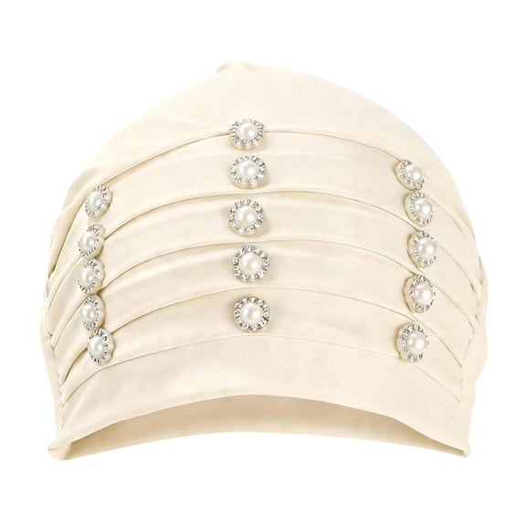 Certgust Head Wraps for Women Beading Hat Muslim Wrap Cap Head Wraps for Women