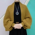 thumbnail image 2 of Gyexs Womens Soft Shawls Wraps with Sleeves, Shawl Wraps Sweater Poncho Cape, Knitted Sweater Scarf with Sleeves (Gold, Size One Size), 2 of 7