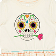thumbnail image 4 of Inktastic DÃ­a De Los Muertos Skull with Flower Girls Toddler Dress, 4 of 5