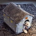 thumbnail image 5 of Modern Foldable Pet Bed, Enclosed Cat Dog House with Washable Cushion, Stylish Kennel for Living Room & Outdoor, 5 of 9