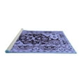 thumbnail image 2 of Ahgly Company Machine Washable Indoor Round Oriental Blue Industrial Area Rugs, 8' Round, 2 of 4