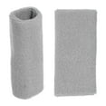 thumbnail image 6 of Unique Bargains 1 Pair Sweat Absorbing Wrist Sweatbands Athletic Cotton Yarn Latex Silver Tone Gray 8x15cm, 6 of 6