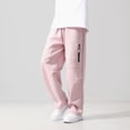 thumbnail image 5 of FYDUU Boys Pants Elastic Waist Casual Straight Leg Trousers with Zipper Pockets for Kids Relaxed Fit Sweatpants Fall Athletic Joggers Stylish Slacks 5-6 Years, 5 of 9