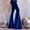 Royal Blue, variant on Women's Fashion Flared Trousers Solid-Color High-Waisted Slimming Silver-Shimmering Drapey Velvet Bell-Bottom Casual Pants, Comfortable & Skin-Friendly & Smooth, Gifts for Women