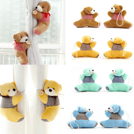 2pcs Cute Bears Curtain Tieback Buckle Hook Fastener Baby Kids