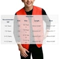 thumbnail image 3 of Kids Cargo Vest Utility Fishing Vests Multi Pockets Zip Up Sleeveless Casual Fashion Jacket for Young Boys and Girls Orange 9-10 Years, 3 of 6