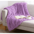 thumbnail image 4 of Extra Large Soft Throw Blanket for Couch 80x120cm - Double Sided Fluffy Velvet Blanket for Bed, Sofa Decor - All Season Cozy Blanket Gift for Women, Christmas, Wedding(Purple), 4 of 5