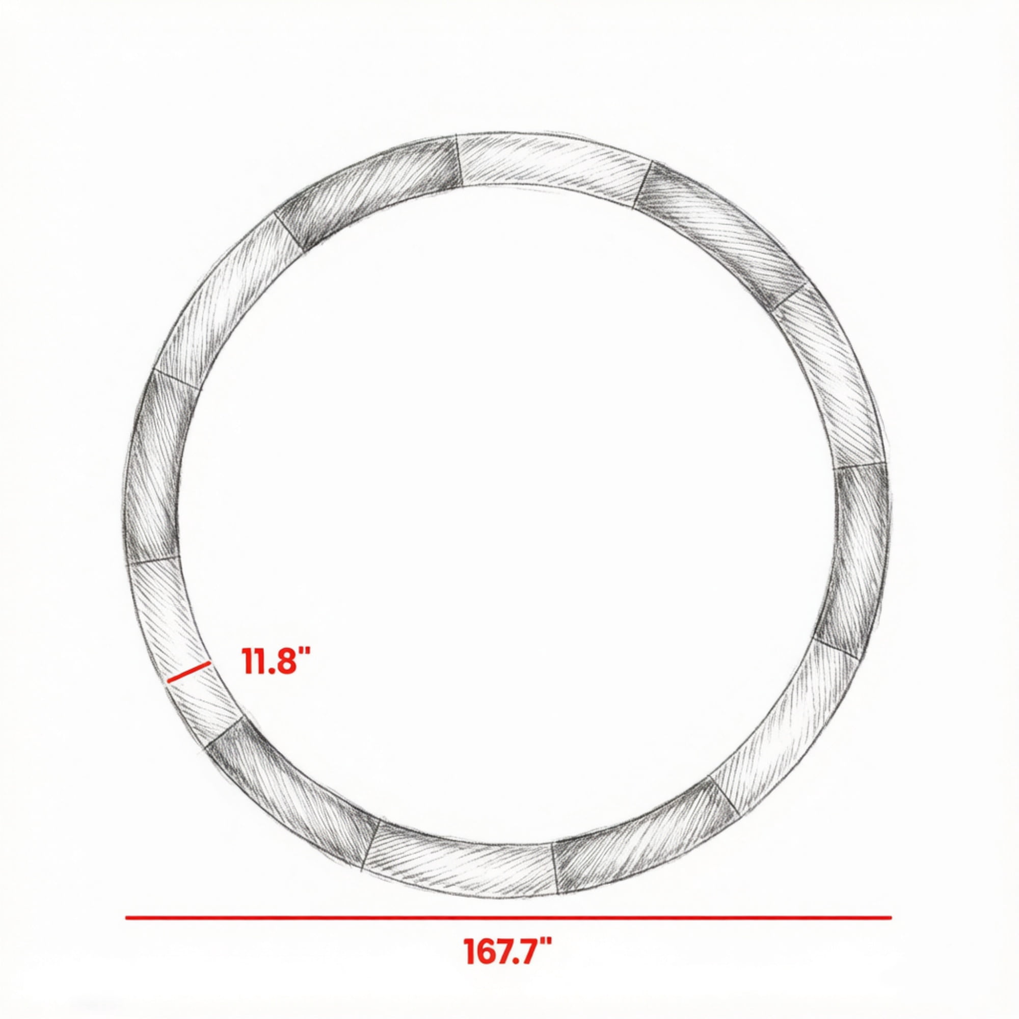 14ft Trampoline Replacement Pad with Elastic Straps Safety Cover