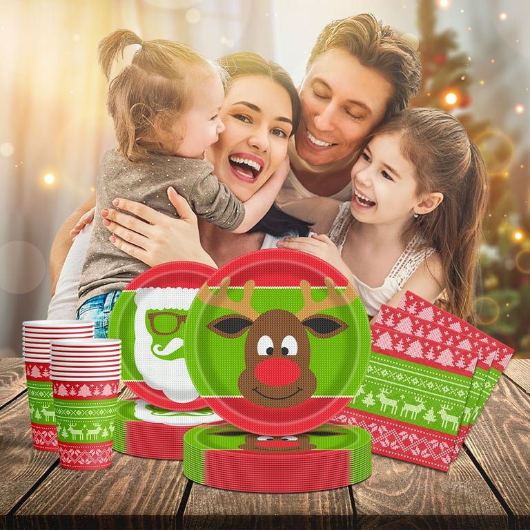  Ugly Sweater Party Holiday Christmas Tableware Cups