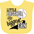 thumbnail image 3 of Inktastic Little Brother and Biggest Fan Baseball Family Fan Boys or Girls Baby Bib, 3 of 4