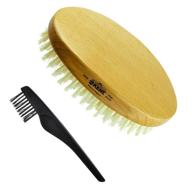 Cepillo para pelo y barba Kent MG3 Finest 100% natural White Boar