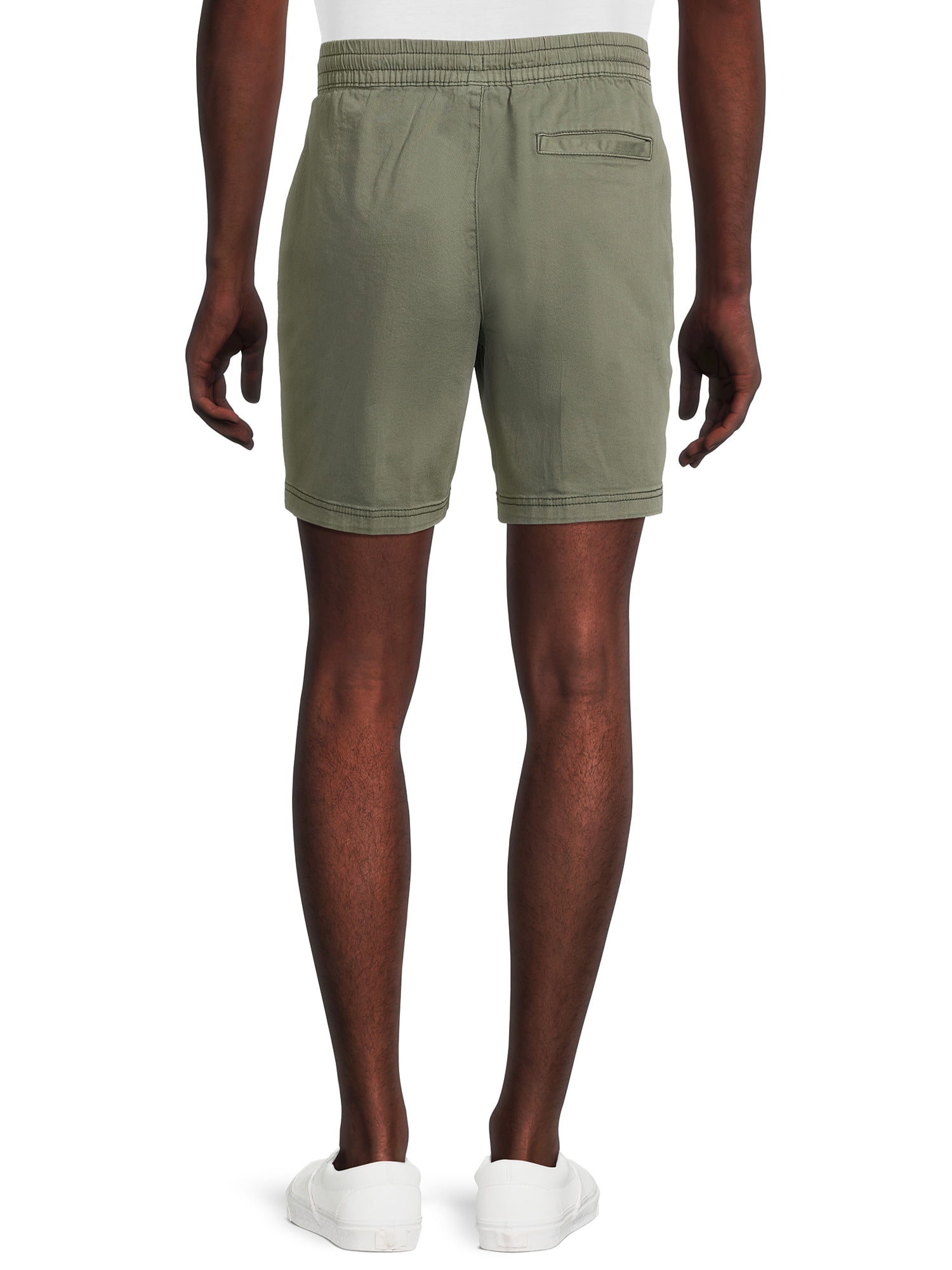 No Boundaries Men's and Big Men's 7'' Stretch Twill Pull On Short, Sizes up to 5X