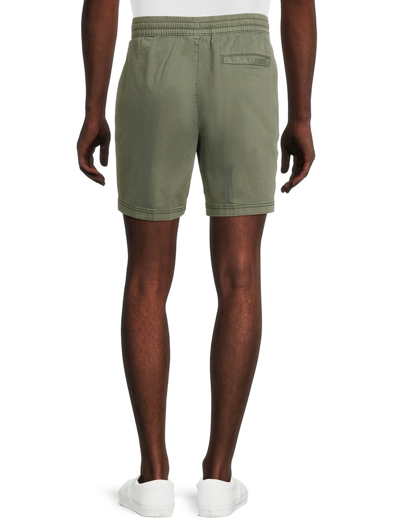 パンツ BORDERS at BALCONY / TWILL SHORT PANTS No Boundaries Men's and Big Men's 7'' Stretch Twill Pull On Short