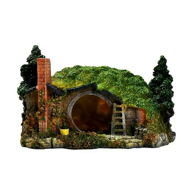 ISHANTECH Fish Tank Decoration Castle Aquarium Ornament Hiding Caves(Small)
