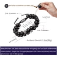 thumbnail image 2 of Womens Bracelet Nature Lava and Onyx Bead Bracelets for Women，Essential Oil Anxiety Bracelet, 2 of 7