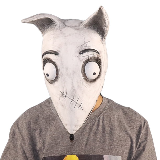 Casco de látex para cosplay de Frankenweenie con máscara de Halloween