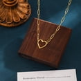 thumbnail image 5 of GOSFRY Dainty Gold Plated Necklace Delicate Love Heart Necklace Heart Pendant Necklace Cute Necklaces Festival Jewelry Gift for Women, 5 of 8