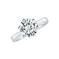 thumbnail image 2 of AFFY 1.75 Carat Diameter 8MM G-H-I Color Moissanite Engagement Ring Solitare 14K White Gold Over Sterling Silver Ring Size-8, 2 of 4