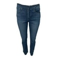 thumbnail image 2 of 3X1 Women's Straigh Buttons Pockets Jeans, Dark Blue, 26, 2 of 5
