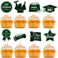 thumbnail image 7 of opvise 1 Set Cupcake Topper with Bamboo Sticks Glitter Hat 2023 Graduation Party Cake Decoration Pick Cake Supplies Pink, 7 of 7