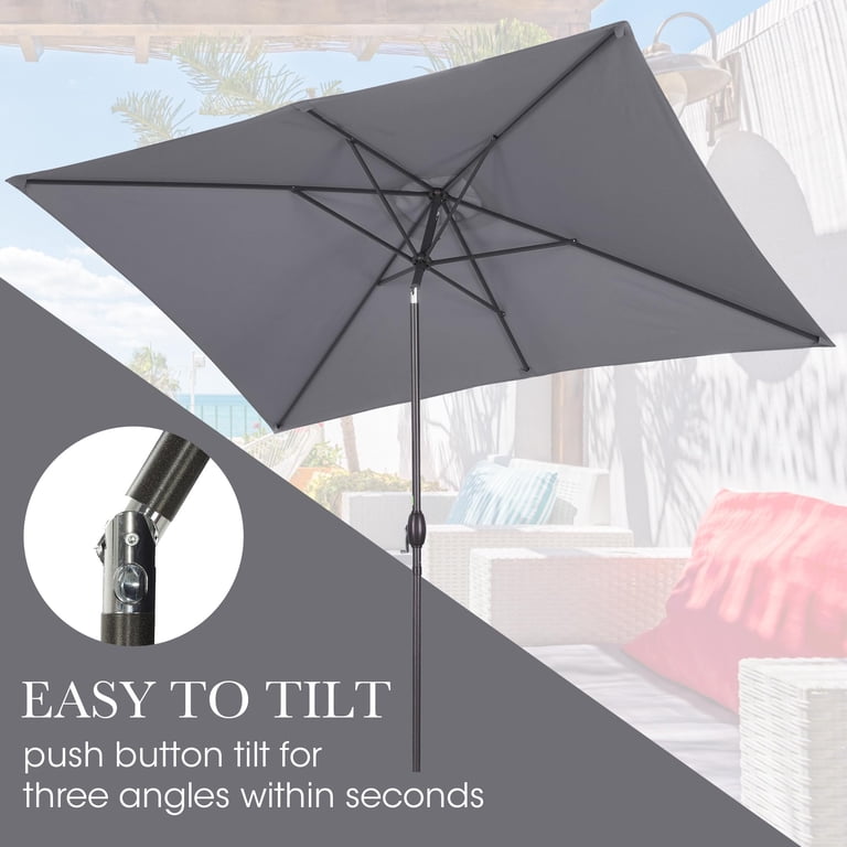 aluminum or steel patio umbrella Shop Marine-Grade Outdoor By Outer The use of various functions of the umbrella should be carried out gently and carefully Grand patio 10x10 FT Large
