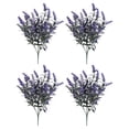 thumbnail image 1 of kurtrusly 4pcs Plastic Low Maintenance Artificial Flower Any Decor With Realistic Appearance Versatile Elegant purple 1Set, 1 of 6