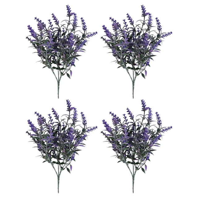 kurtrusly 4pcs Plastic Low Maintenance Artificial Flower Any Decor With Realistic Appearance Versatile Elegant purple 1Set