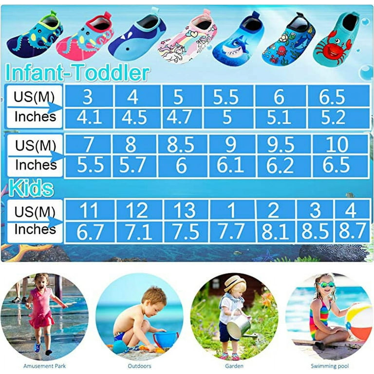 Bigib Baby Water Shoes Unicorn Non Slip Swim Shoes Infant Toddler Girls Size 7 Walmart