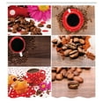 thumbnail image 3 of Ambesonne Coffee Shower Curtain, Mugs Polka Dots Flowers, 69"Wx84"L, Brown Red, 3 of 5