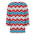 thumbnail image 5 of Fiudx Ofertas de La Semana Blusa de Manga 3/4 Corta Estampada a La Moda para Mujer, Blusa Informal con Cuello Redondo, 5 of 5