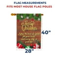 thumbnail image 7 of America Forever Merry Christmas House Flag 28 x 40 inch Double Sided Premium Outdoor Yard Decorations Religious Winter Holiday Rustic Farmhouse Party Christmas Jesus Flag, 7 of 7