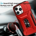 thumbnail image 6 of Allytech Shockproof Back Case for Apple iPhone 14 Pro, Military Grade Protective With Ring Holder Stand Compatible with Car Mount Anti-slip Hybrid Rugged Bumper Phone Cover for Men Boys -Red, 6 of 8