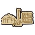 thumbnail image 1 of Printtoo Aimant de Frigo Pune Inde Monuments Gravés Souvenir en Bois Cadeau Objets de Collection, 1 of 5
