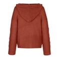 thumbnail image 5 of Lovskoo 2024 Cardigan Sweaters for Women Open Front Trendy Long Sleeve Hooded Cable Knit Oversized Winter Outerwear Tops Watermelon Red, 5 of 9