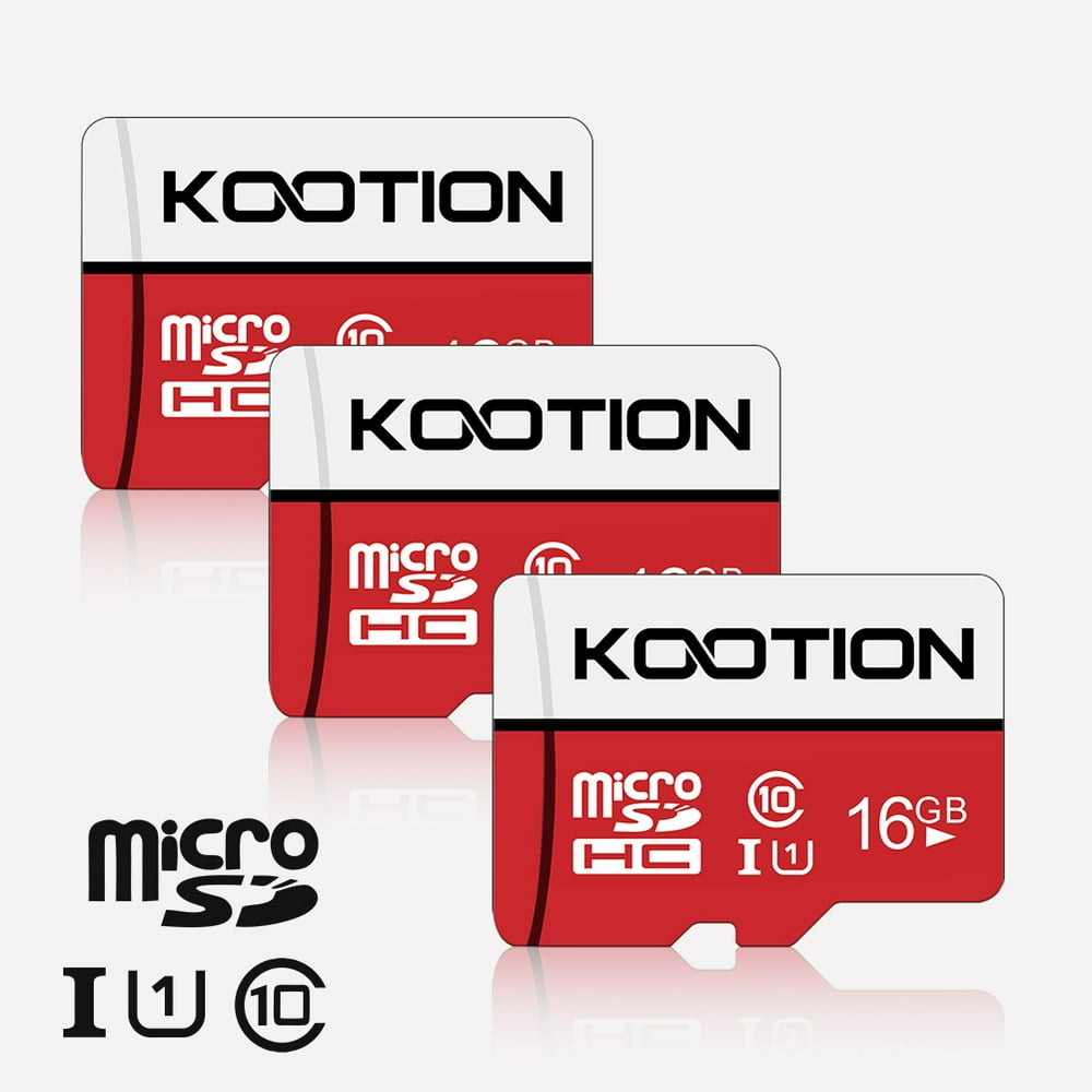 KOOTION 3Pack 16GB Micro SD Cards TF Card Micro SDHC UHSI Memory Cards
