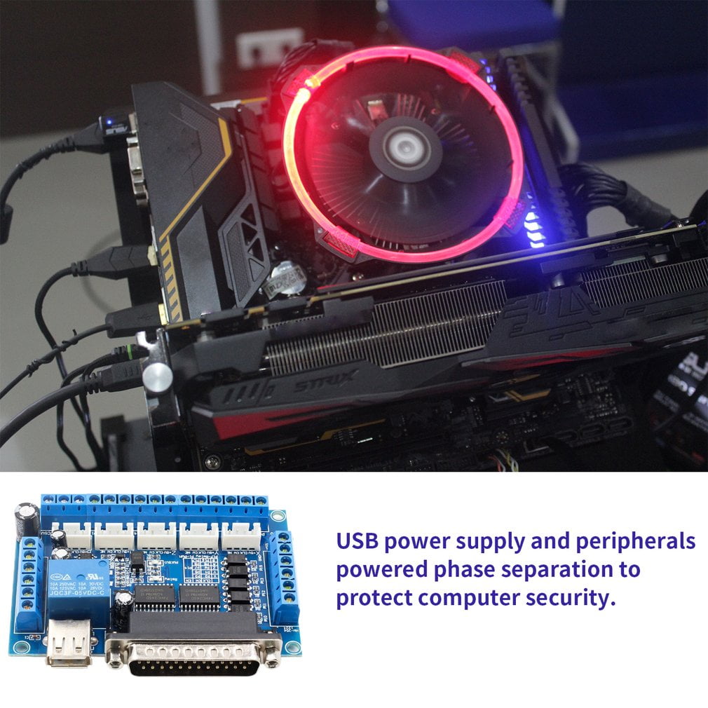 Buy 5 axis CNC Breakout Board Stepper Motor Driver MACH3 Parallel Port