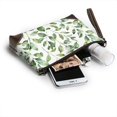 thumbnail image 6 of Leather Clutch 8 X 5. 5 In Wrist Strap And Hand Bag Easy To Carry Lightweight Waterproof And Durable Watercolor Light Green Leaves (1), 6 of 6